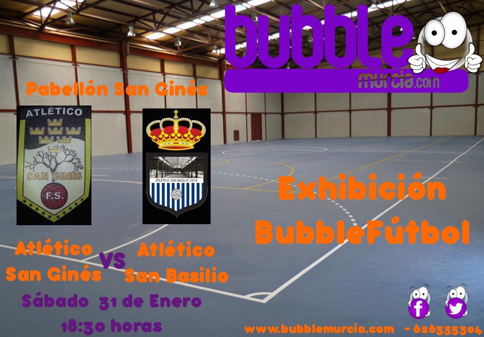 BubbleMurcia's tweet photo. #estáis #invitados el #sábado #partidazo #futbolsala #Murcia  @gombausangines @Atleticosangine vs @Atlsanbasilio http://t.co/owpNqMMKRV