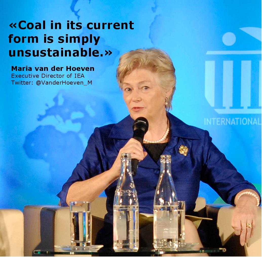 IEA's tweet photo. #Coal demand to reach 9b tons/yr by 2019 &amp; @VanderHoeven_M calls for accelerating #CCS http://t.co/7C0RpD28Nw http://t.co/mahD5dWikO