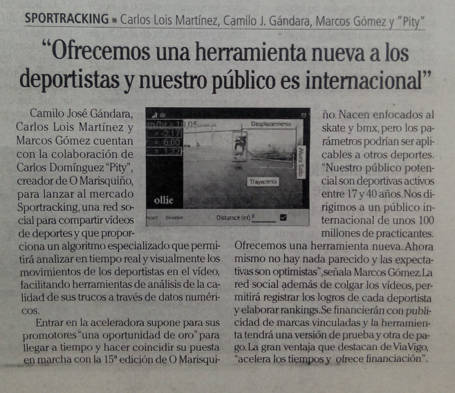 via_galicia's tweet photo. @thesportracking app+redsocial de análisis en tiempo real para deportes #bmx #skate vía @farodevigo #enprimerapersona http://t.co/rQy0Xgy1oz