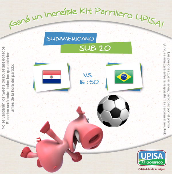 RecetarioUpisa's tweet photo. Ganá un Kit Parrillero UPISA!
Mencionanos y escribí tu pronóstico para el partido de PY vs BR http://t.co/15hvfxehJ5