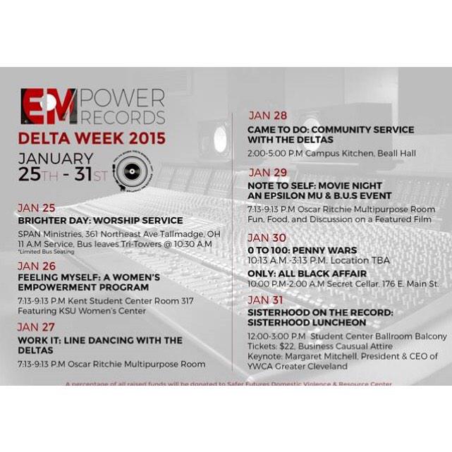 KSU_Panhel's tweet photo. πΊ Come out and support Delta Week put on by Delta Sigma Theta Sorority, Inc. πΊ#DeltaWeek2015 http://t.co/3gfu2d14cy