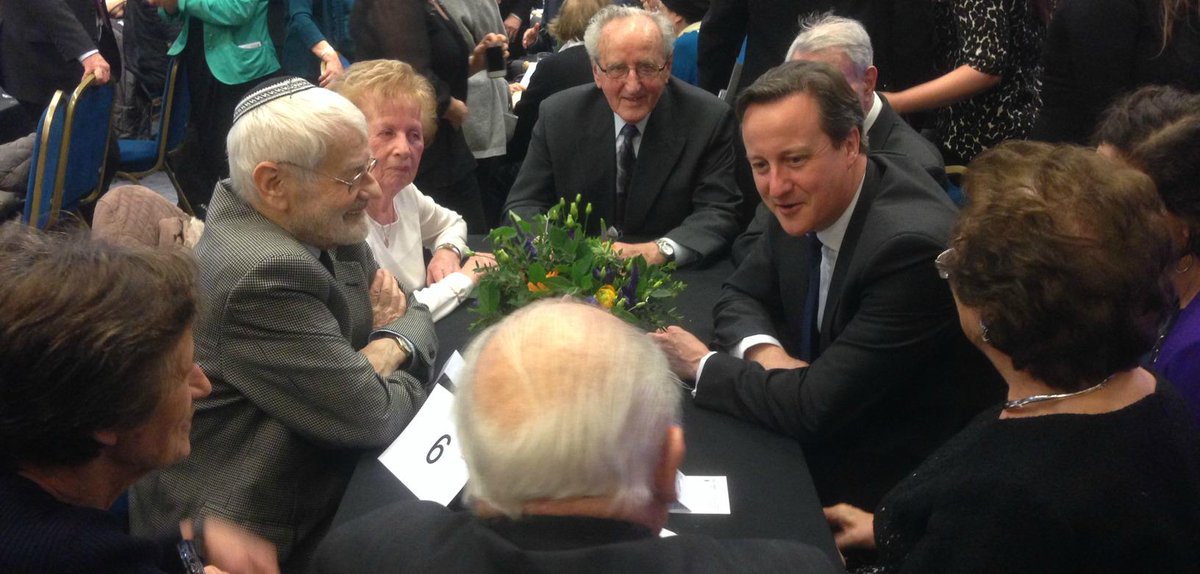 David_Cameron's tweet photo. Ahead of the Holocaust Memorial Service I met inspirational survivors of that darkest hour in human history. #HMD2015 http://t.co/Vor2fMMz95