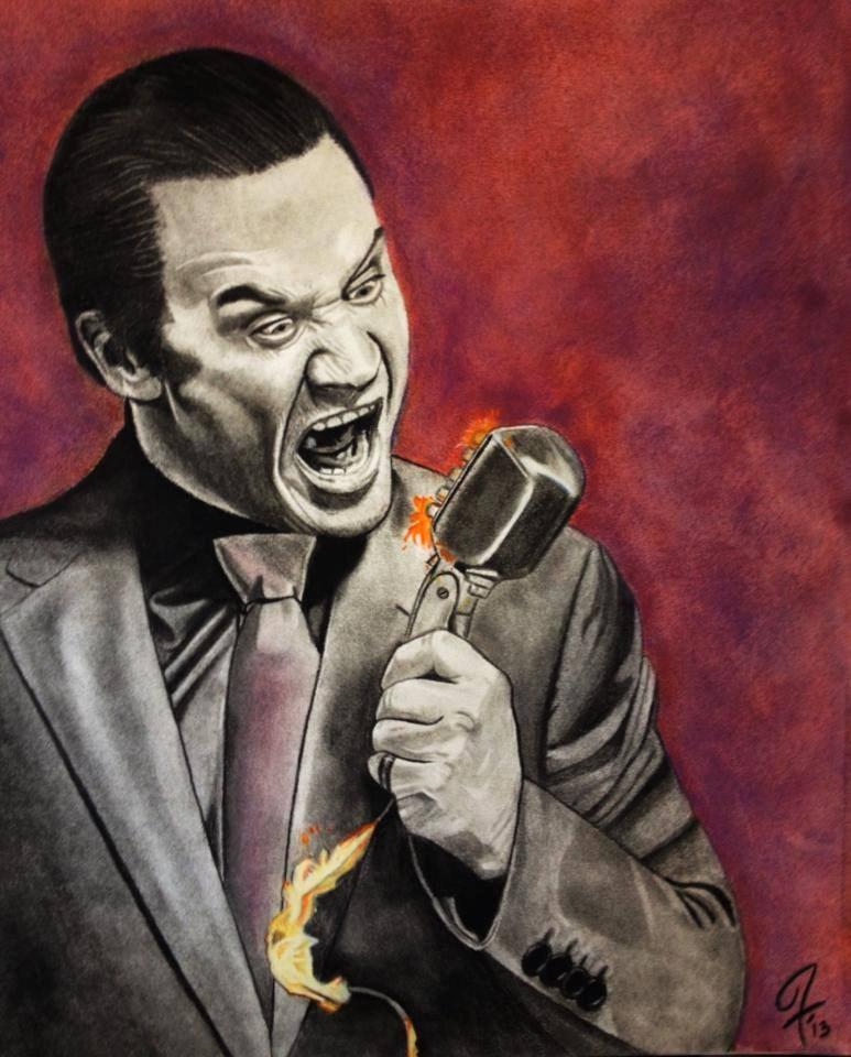   Happy Birthday to Mike Patton!  Hand drawn in charcoal. 