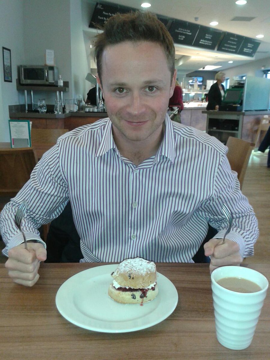 Afternoon treat for Will sampling our Scone of the Week at the Cafe in Mostyn @nwalestweetsuk <a href="/chestertweetsuk/">#chestertweets</a>