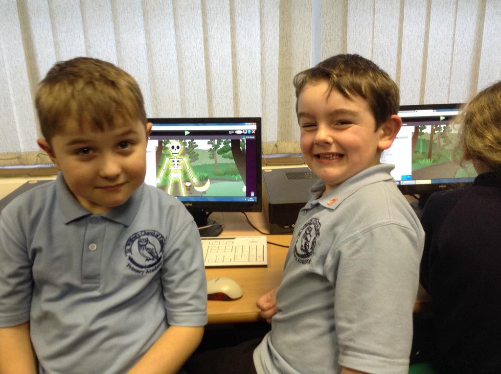 St_Wilfrids_CE's tweet image. We&apos;ve got a skeleton sprite in our jungle ! #2code @purpleMash #year2 #computing