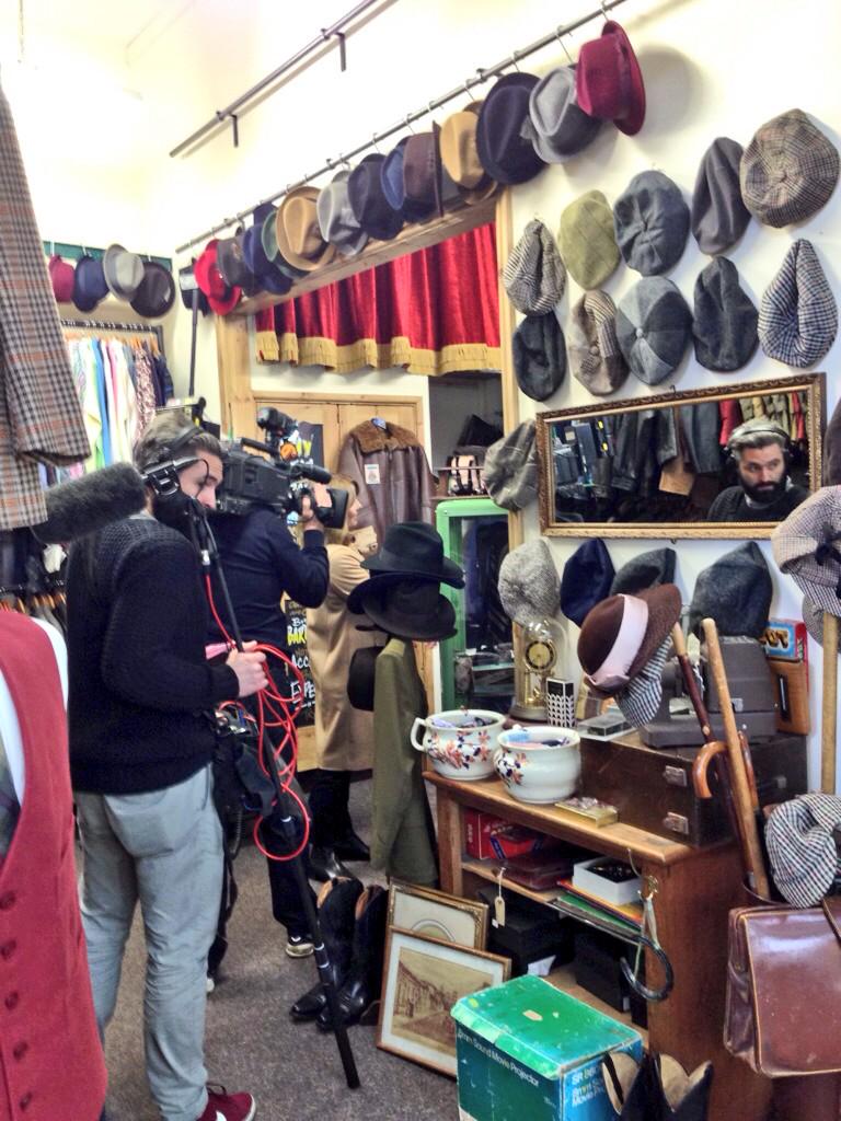 @KayBurley makes a beeline for the hat shop at Cardiff Market as we find out how the city plans to vote at #GE2015