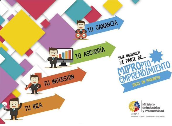 Produccion_Ecu's tweet photo. Este #dosmil15 #MIPROpioEmprendimiento desde @IndustriasEc. Inicia registrando tu idea y luego buscamos #TuInversion. http://t.co/oEohrFoqOK