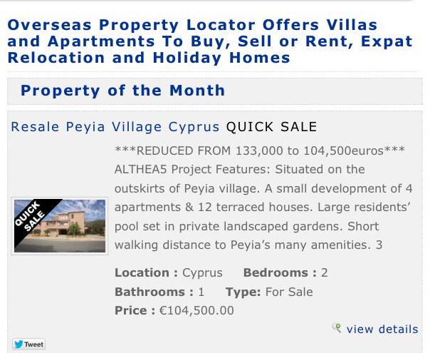 OverseasLocator's tweet image. Don't miss out on our Hot Properties through Jan!!! Quick sale in Cyprus villa now only €104,500