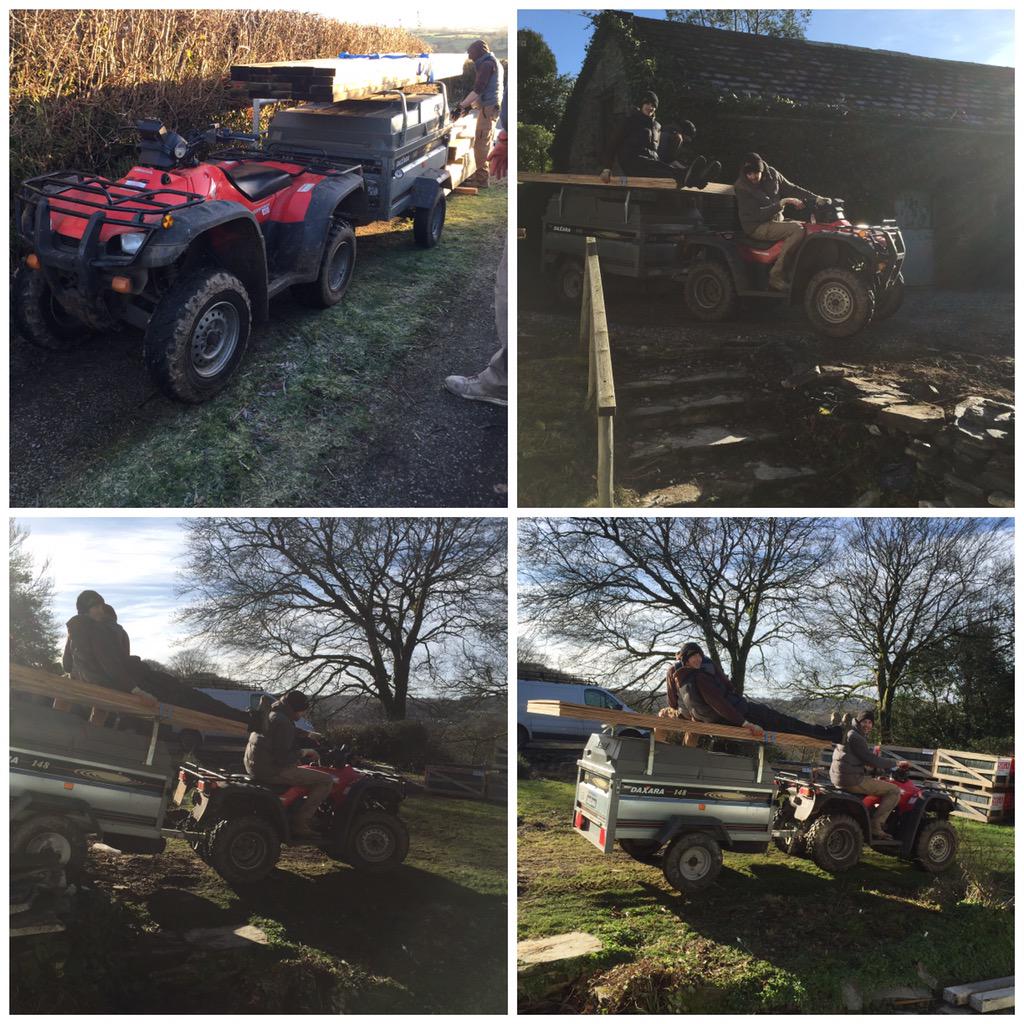 DJMCarpentry's tweet photo. This is our way of transporting materials down the narrow lane to the property, the lads have it easy! http://t.co/pzeFQ0ICE9
