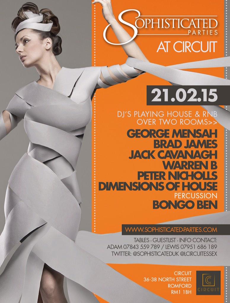 SophisticatedUK's tweet photo. Circuit lineup 🙌
@GeorgeMensah
@iambradjames
@warrenbynoe
@iambongoben
@djpeternicholls
@Jack_Cavanagh
@Chris_ESXM http://t.co/GALtdrSE3A