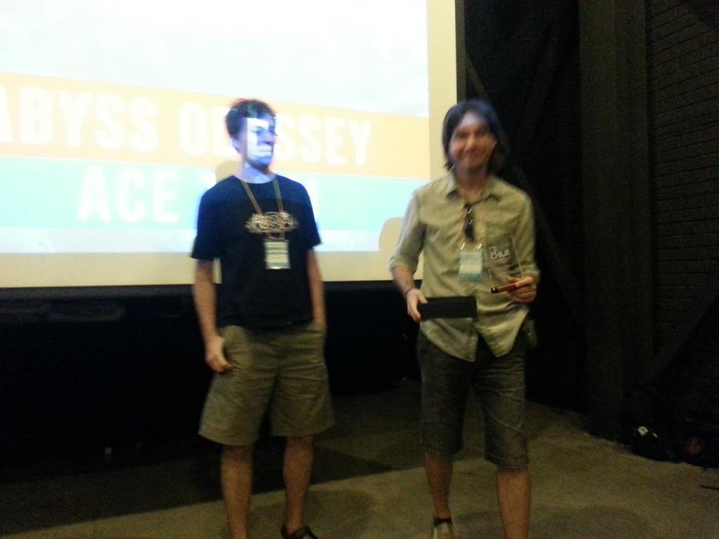 svbrand's tweet photo. Ace Team recibiendo uno de sus premios #checkpoint2015 http://t.co/ZVaD6kcIC0