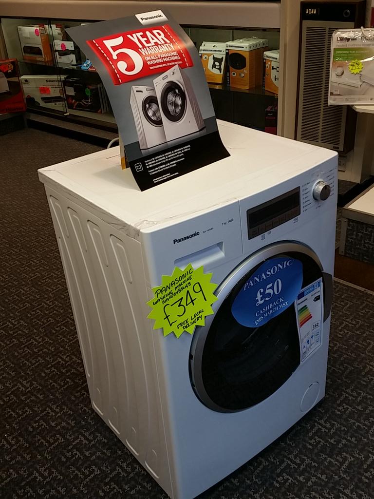 OlwynFox's tweet photo. ***DEAL OF THE WEEK*** Panasonic Washing Machine 7kg 1400 spin. Retail at £349! (1/2) http://t.co/l7TUVaiiL1