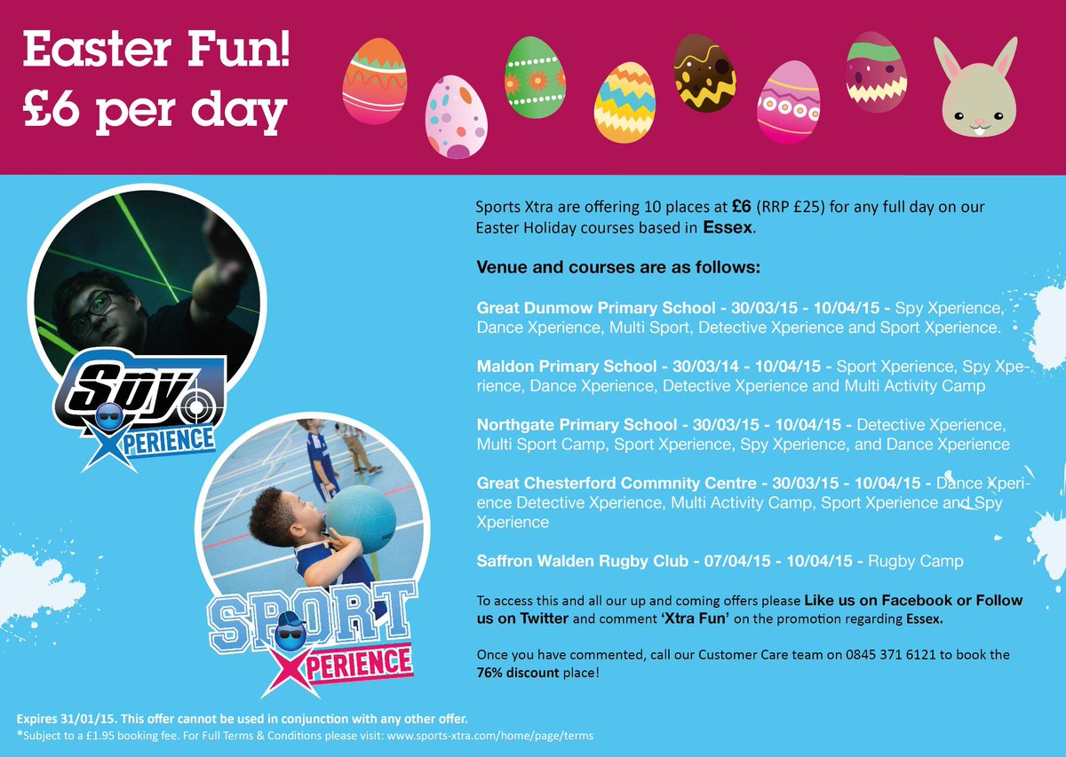 SportsXtra's tweet photo. #ESSEX We still have 76% places left for our Easter Holiday courses. £6 For Any Day! #RT to #WIN http://t.co/9KBjHeeNsq