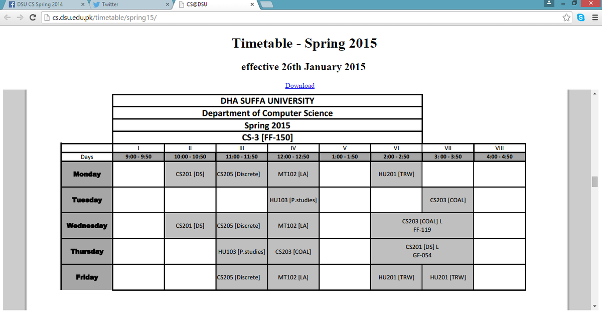spring_updates's tweet image. TIME TABLE ..