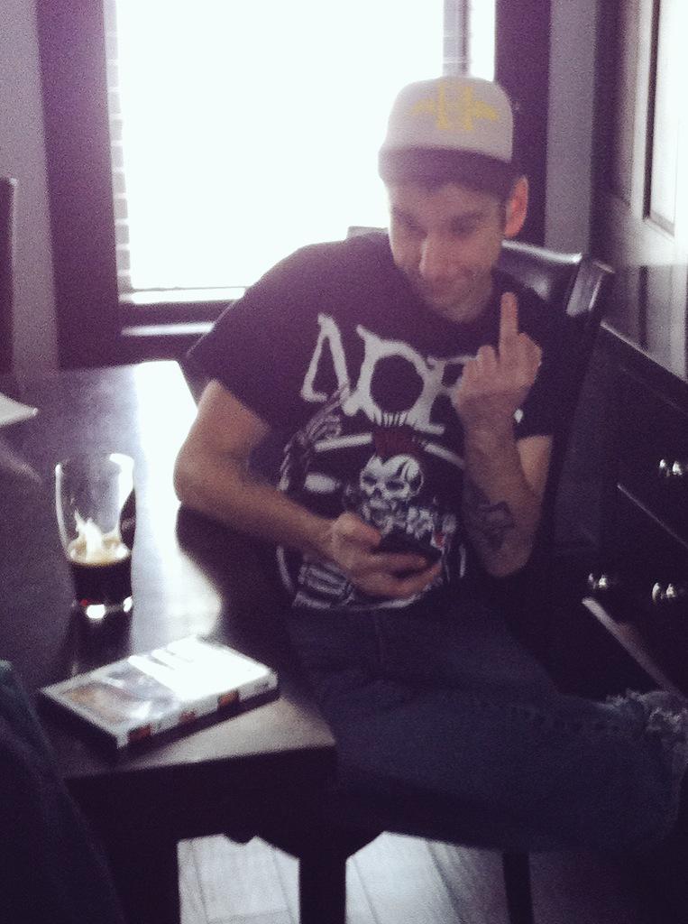 Crooked_Jacks's tweet photo. Matt giving as many fucks as one would expect. http://t.co/S1sn3UgnAF