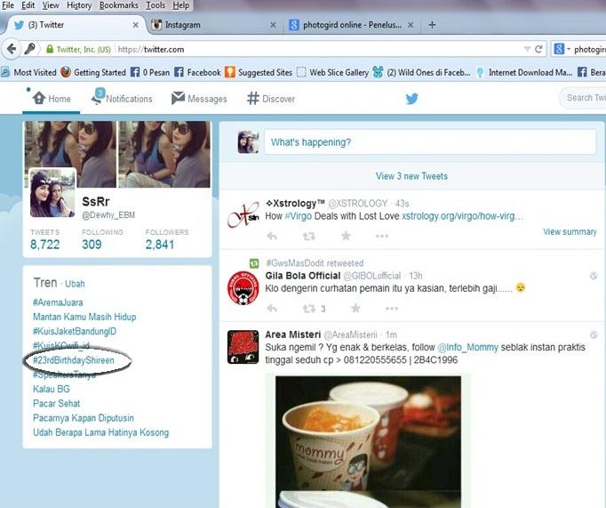 Yeayyh #23rdBirthdayShireen udah jadi trending topic niih♥ cc: <a href="/shireensungkar/">s h i r e e n</a> @ShireenSArmy <a href="/shireenloverr/">IG: @shireenlover</a>