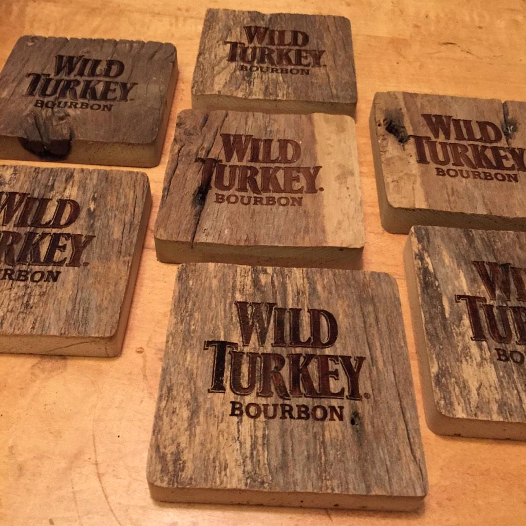 Fresh supply of Kentucky barn wood coasters now at the new <a href="/WildTurkey/">Wild Turkey</a> visitor center.