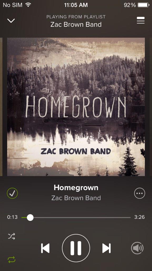 lucas1919's tweet photo. Forever on repeat @zacbrownband @Brader20 #HomeGrown http://t.co/6KBvwqhj34