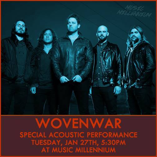 MetalBlade's tweet image. PORTLAND, OR -  @WOVENWAR doing a special in store acoustic set @musicmillennium tonight at 5:30pm!