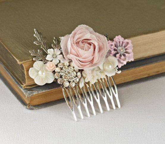 RingPlanner's tweet image. Nos encanto esta peineta para darle un toque #ShabbyChic a la novia! Muy femenino :) #MartesDeBodas