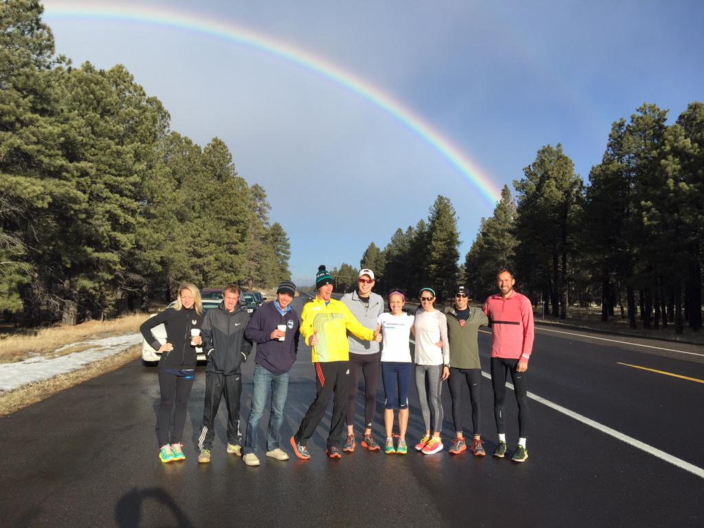 JoshCox's tweet image. All rainbows &amp;amp; smiles w/ @NAZ_Elite (+ guests) this morning on Lake Mary Road in Flagstaff! #nofilter