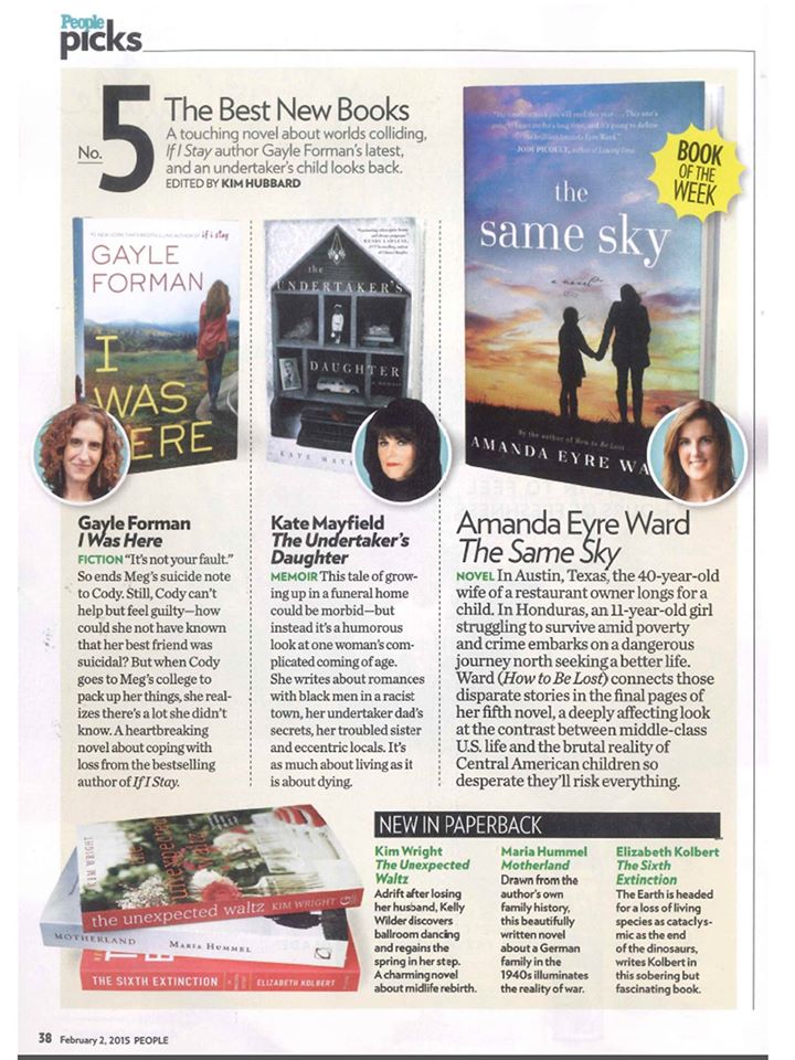 spencerwriter's tweet photo. Congrats @WritersLeague member/#TXWrites instructor @amandaeyreward. Her new novel is a @peoplemag book of the week! http://t.co/Zj6NOioEo9