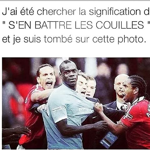 UltimateBBS's tweet photo. J'ai été chercher la définition du mot "JE M'EN BAT LES COUILLES" je suis tombé sur cette photo #LinsoltentBalloteli http://t.co/bTG1jyl6SE