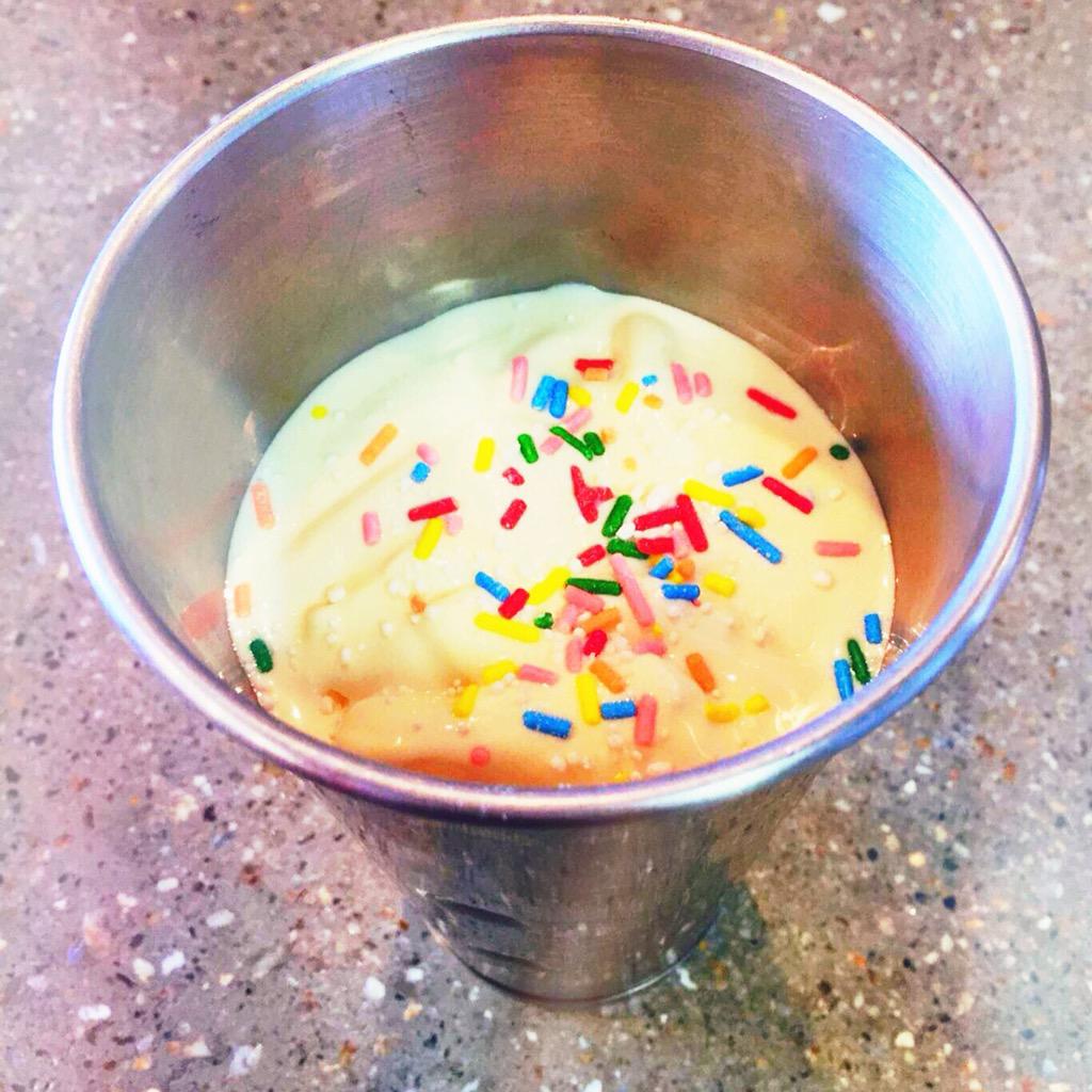 socialburgerva's tweet photo. Celebrate the snow day with our brand new Birthday Cake Milkshake! It's delicious! #PartyInACup #SocialBurgerSnowDays http://t.co/AcA7ayGMFf