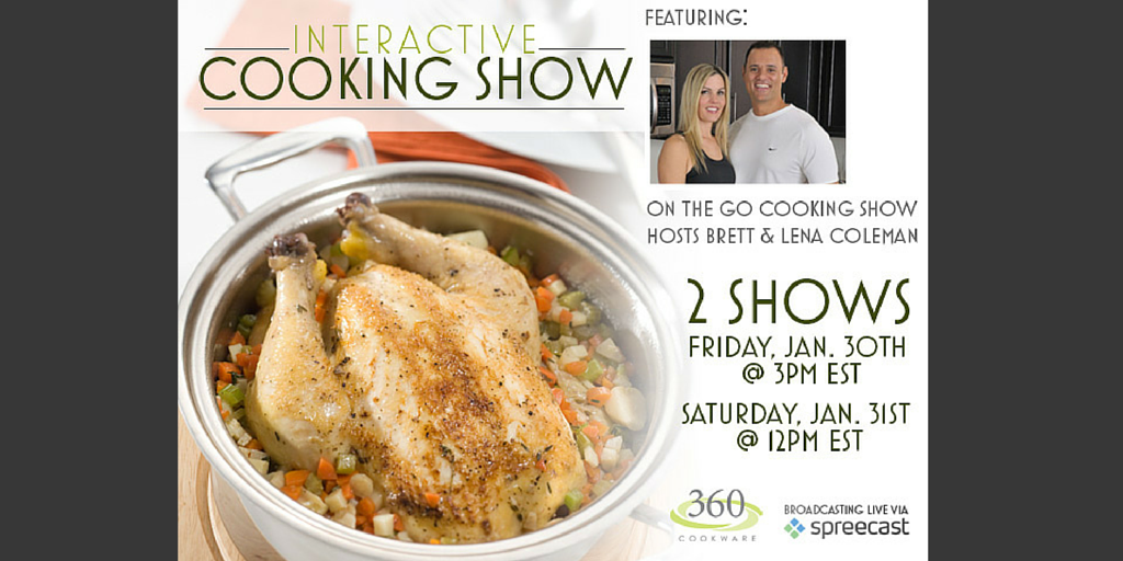 360Cookware's tweet photo. Join popular Chef Brett Coleman of @OnTheGoCooking on our special cooking show. RSVP Today! http://t.co/WmPEwQm73u http://t.co/prDSljefU9