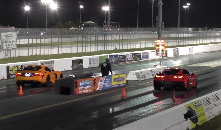 SHOOTOUT: 2015 Corvette Z06 &amp; SRT Viper TA square off at the strip bit.ly/1uypNMK <a href="/driveSRT/">SRT</a> <a href="/CorvetteRacing/">Corvette Racing</a>