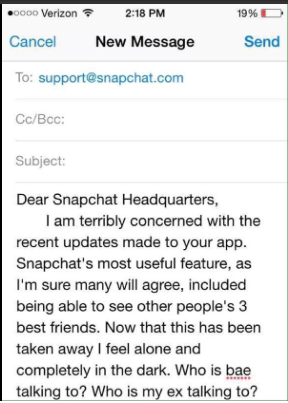 CauseWereGuys's tweet photo. Snapchat update got girls like http://t.co/lCtiA4cv6z