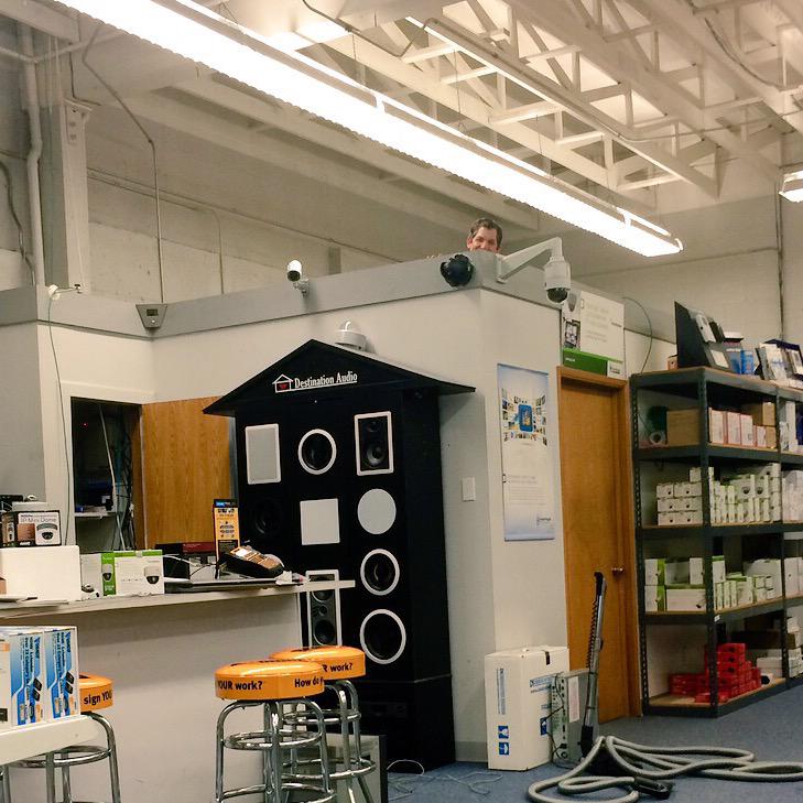 grouponenw's tweet image. Michael in his natural habitat. #installationinprogress