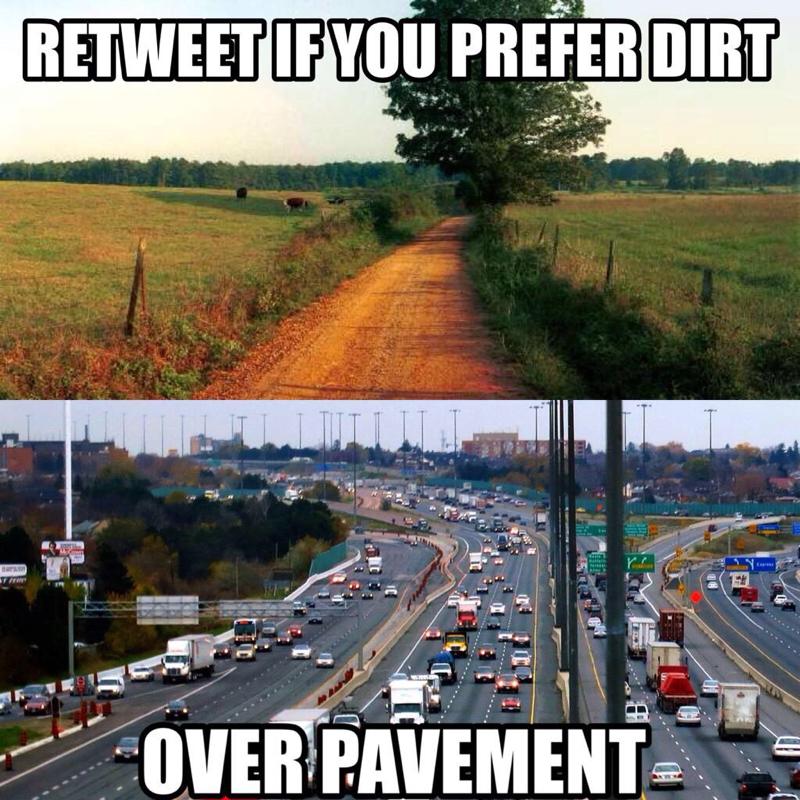 EarlDibblesJr's tweet photo. RT if you prefer dirt. http://t.co/UYi01GeYOG