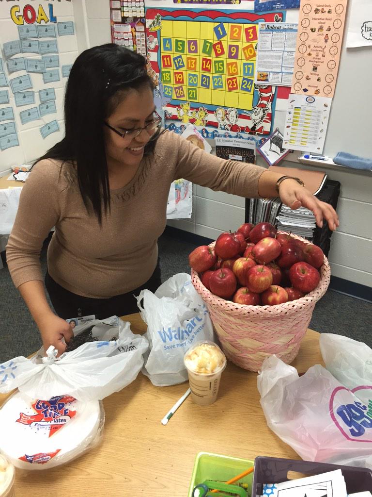 Ms. Milan is getting a bushel of apples ready. Come find out why at out our Winter Carnival at 530! See you there!