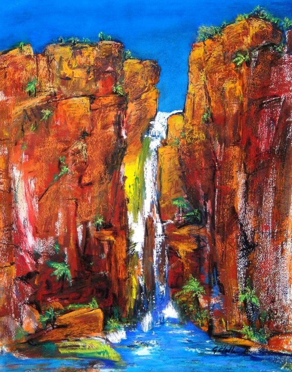 ArtyGlen's tweet photo. @ElQuestro Emma Gorge inspired painting in my new book AUSTRALIA Images and Inspiration tourists love it http://t.co/tzXGpwKmqw