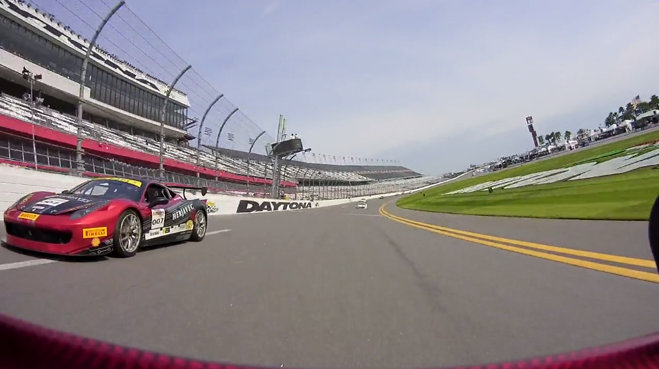 VIDEO: <a href="/robertherjavec/">Robert Herjavec</a> chases <a href="/emsRaceTeam/">EMS Race Team</a> during 1st #FerrariChallenge race at @DISupdates. vimeo.com/117718082