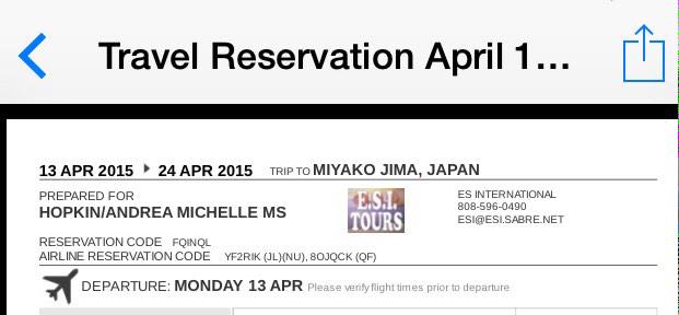 ahopsta76's tweet photo. Wednesday training motivation bought to me by arrival of my flight itinerary #Strongman2015 #Miyakojima #11weekstogo http://t.co/RjSloxWhQn