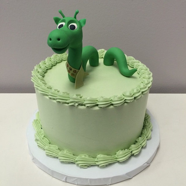 TheOgopogo's tweet photo. This would mark the first time I wanna eat myself… RT @SugSweetCakeCo: Ogopogo themed scout cake :) #ogopogo http://t.co/mbQwLfeZ3l