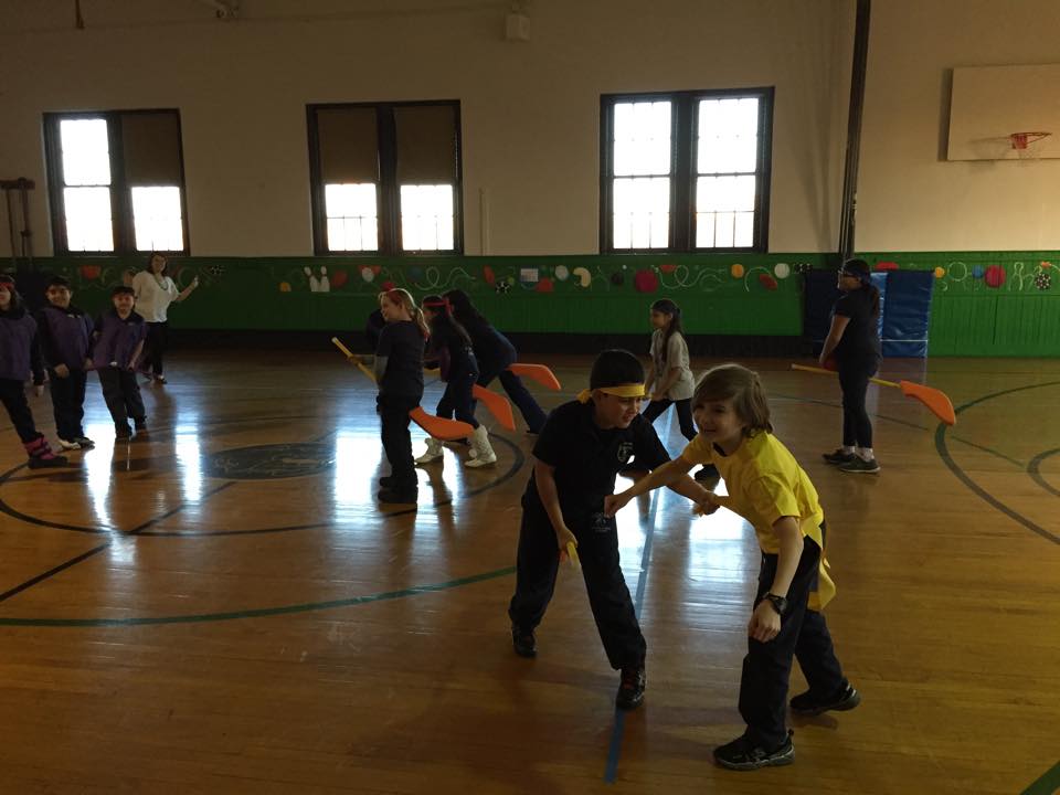 #ThisWeekAtBrentano Muggle Quidditch at the after-school Harry Potter club!