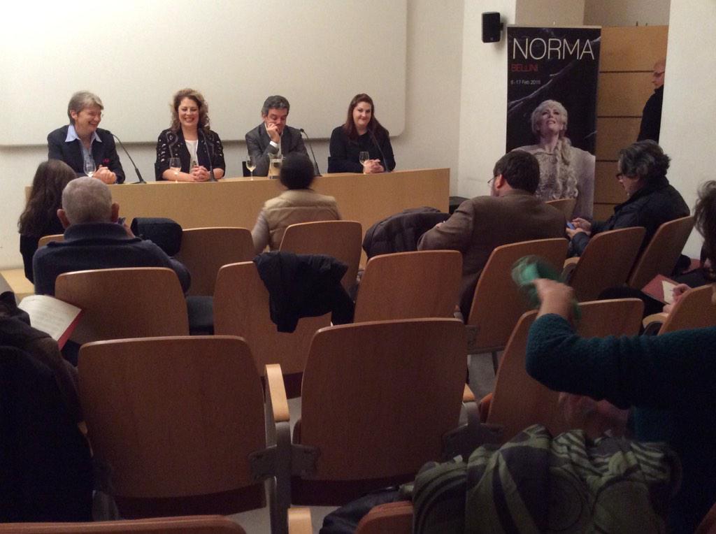 Liceu_cat's tweet image. Press conference of Bellini’s #Norma. Premiere Feb. 8 at @Liceu_cat. #Radvanovsky @tamschloo #CastaDiva