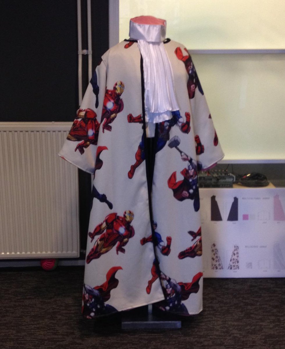 SteveHynesA2J's tweet photo. Super hero judge outfit at justice innovation lab Netherlands. Maybe it could be adopted by uk Supreme Court? http://t.co/PT1DtyLCKN