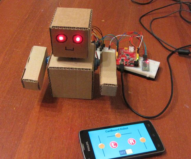 RemoteXY's tweet photo. Cardboard robot is controlled with an Android smartphone
http://t.co/aa6AEsAgBz http://t.co/JAZcaapdgd