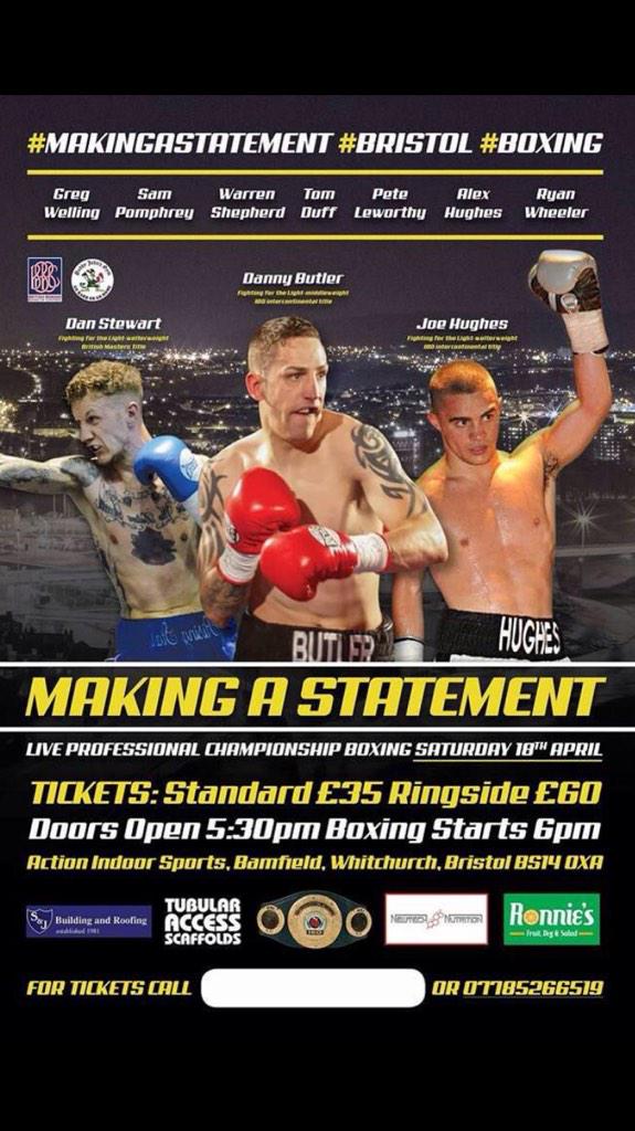 TheDannyButler's tweet image. Next fight Saturday 18th of April. Fighting for the IBO intercontinental light middleweight titles. 10 fight card 👊