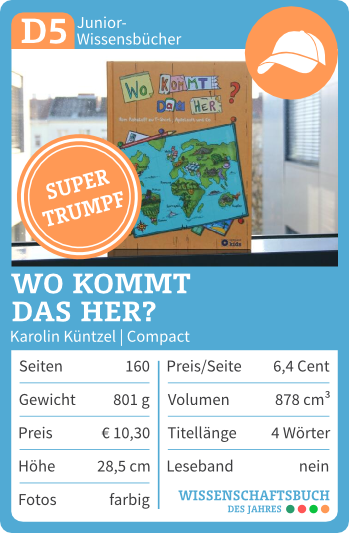 Mit dem Siegerbuch der Junior-Kategorie sind die Supertrümpfe in unserem #WiBuQuintett komplett. #Wissenschaftsbuch