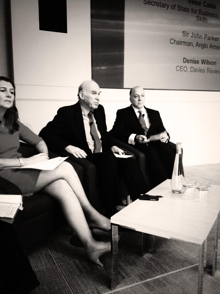 SciTechgovuk's tweet photo. The banking sector has good practice in opening their networks to Women - says @vincecable #WomenOnBoards http://t.co/Ul9Ge43Z4e