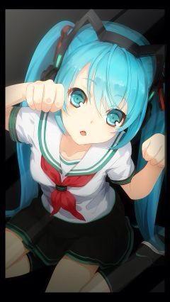 ItsHatsuneMiku_'s tweet photo. It's Neko Time 👊 #Im2Kawaii4u #MikuChan01Bot http://t.co/b1JEELSFIr