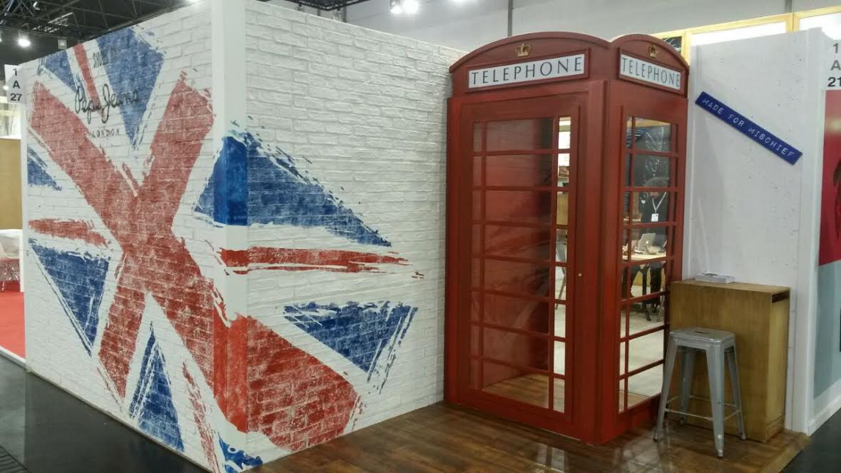 PepeJeans's tweet photo. What do you think about our stand in @GDS_ShoeFair? London Style! http://t.co/gu5FXC5U0f