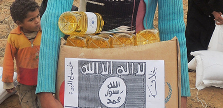 munchies's tweet image. ISIS Is Rebranding Stolen UN Food Rations with Its Own Logo: bit.ly/1LL52YY