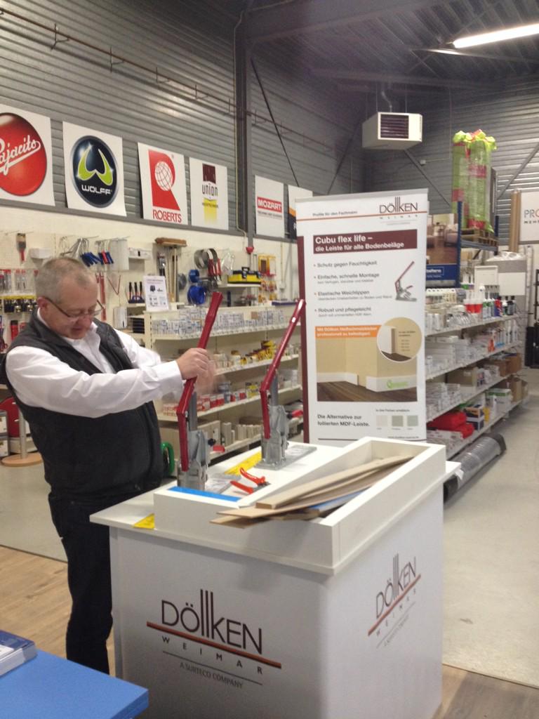 #dolken presentatie bij #Forinn Ridderkerk.  Pvc ommantelde plintafwerking. Een uitkomst !