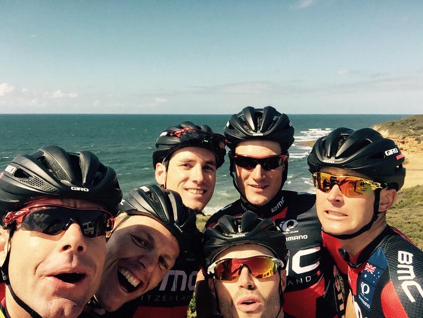 CadelOfficial's tweet photo. 'BMC Boys' seem to like Bells Beach 😳 #cantgetthegrinsofftheirfaces @CadelRoadRace http://t.co/ig19ZXdElL